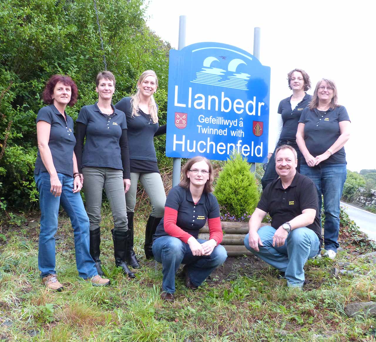 The delegation from Huchenfeld during their visit to the 2013 Llanbedr Beer Festival